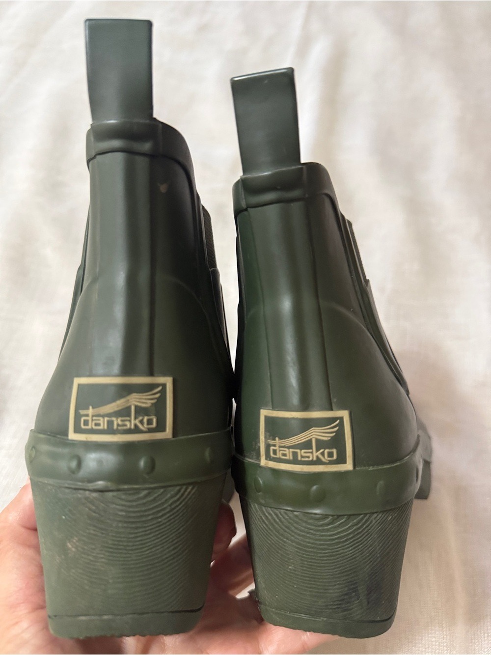 Dansko Olive Green Chelsea Rain Booties Size 39 (8.5/9)